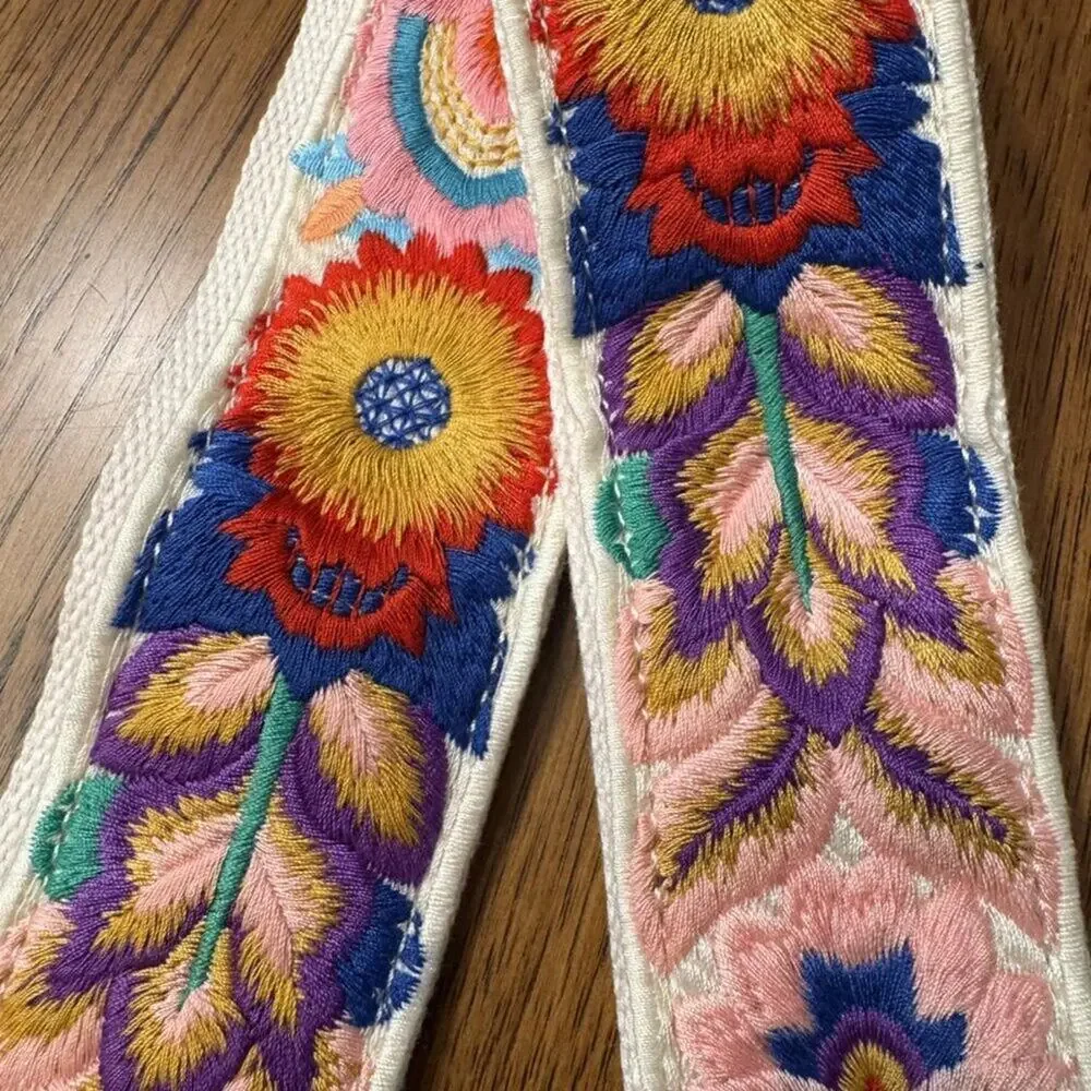 Snycler Wide Purse Straps Crochet Flower Replacement Crossbody for Handbag